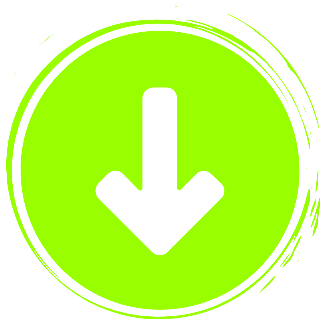 Seta para baixo na cor verde